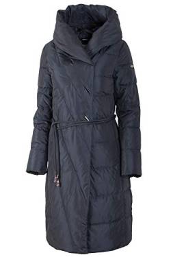 Grimada 18030 Damen Wintermantel Steppmantel Jacke mit Kapuze (36, blau) von Grimada