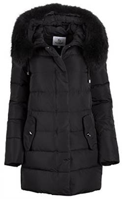 Grimada 3751 Damen Daunenjacke OLANMEAR mit Pelzbesatz (38, schwarz) von Grimada