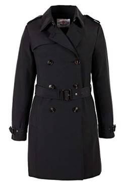Grimada Damen Mantel Trenchcoat Trench Jacke Melisa (40, schwarz) von Grimada