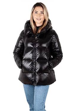 Grimada M008 Damen Daunenjacke Oversize TARORE mit Kapuze (38, schwarz) von Grimada