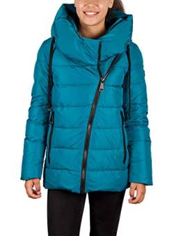 Grimada P104 Damen Jacke Winter Winterjacke SNOWIMAGE mit Kapuze (34, blau) von Grimada