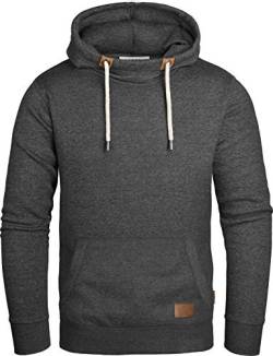 Grin&Bear Herren Kapuzenpullover Kapuzenjacke Hoodie mit hoch abschließendem Kragen GEC494 (L, Anthrazit) von Grin&Bear