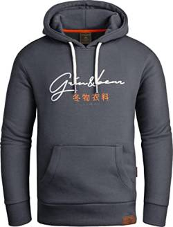 Grin&Bear Hoodie Herren Sweatshirt GEC703 Stahlgrau L von Grin&Bear