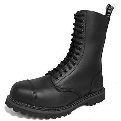 Grinders Herald 2015 Mattlack Schwarz Unisex Sicherheit Stahlkappe Militär Punk Stiefel 38 von Grinders