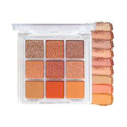 9 Colors Eyes Eyeshadow Palette, Warm Color Shiny Shimmer Matte Eye Shadows Palette, Highly Pigmented Make-up Eyeshadow Palettes, Cool Smoky Eye Shadow Pallets for Women Girls (Style 3) von Grindrom