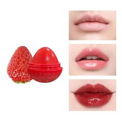 Cute Strawberry Lip Balm, Hydrating Moisturizing Lipstick Tinted Lip Oil Lipbalm, Long-lasting Lip Care Nourishing Texture for Winter Women Girls (#01) von Grindrom