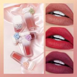 Elegant Ross Lip Gloss, Hydrating Shiny Lip Stick, Moisturizing Lipsticks, Non-Stick Non-Drying Long Lasting Lip Tint Lip Balm for Women Girls (106#) von Grindrom