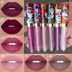 Matte Metal Pearl lip Color is Waterproof And Durable, The Skull Does Not Stick To The Cup lip Glaze, And The liquid lipstick is Female Cosmetics (#04) von Grindrom