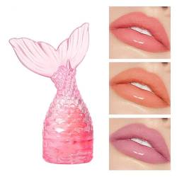 Mermaid Color Changing Lip Balm, PH Temperature Lipstick, Moisturizing Diamond Tinted Hydrating Lip Balm, Long Lasting Lip Oil Makeup Lipstick for Women Girls (#01) von Grindrom
