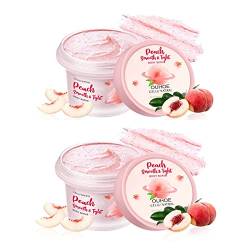 Peach Smooth & Tight Body Scrub, Peach Body Scrub Cream Feuchtigkeitsspendendes Peeling, Tiefenreinigung, erhöht den Stoffwechsel und reduziert Fett (2St) von Grindrom