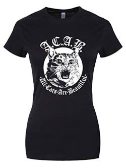 Damen T-Shirt All Cats Are Beautiful schwarz von Grindstore