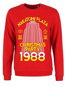 Grindstore Damen Nakatomi Plaza Christmas Jumper Pullover Rot von Grindstore