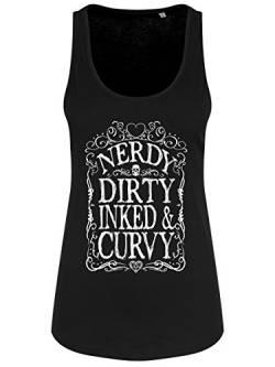 Grindstore Damen Tank Top Nerdy Dirty Inked & Curvy leicht schwarz von Grindstore