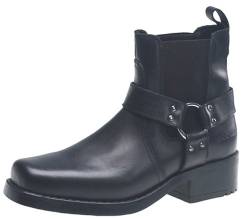 Herren Cowboy/Biker TERMINATER Stiefel Gringos Harley Leder, Schwarz - Black Leather - 45=11 von Gringos