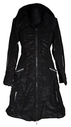 Grisodonna.Style Damen Lagenlook Übergangsmantel Mantel warm gefüttert Trench Coat 40 42 44 46 48 50 M L XL XXL 2XL Schwarz Jacke Winter (42) von Grisodonna.Style