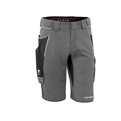 Grizzlyskin Arbeitsshorts Grau/Schwarz N68 - Unisex Workwear Kurze Arbeitshose für Männer und Damen, Cordura Schutzhose von Grizzlyskin