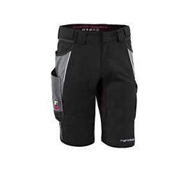 Grizzlyskin Arbeitsshorts Schwarz/Grau N50 - Unisex Workwear Kurze Arbeitshose für Männer und Damen, Cordura Schutzhose von Grizzlyskin