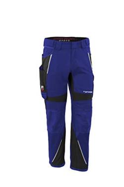 Grizzlyskin Bundhose Kornblau/Schwarz N42 - Unisex Workwear Arbeitshose für Männer und Damen mit vielen Taschen, Cordura-Schutzhose von Grizzlyskin