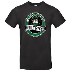 Ultras No Face No Case Herren T-Shirt Fussball Hools Hooligans Schwarz Größe 3XL von Grobe Jungs