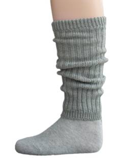 Grödo, Wolle Kinder Beinstulpen Rippe (Grau, 2 (8x29cm)) von Grödo