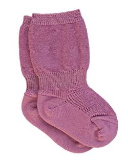 Grödo Foster Natur, Mädchen und Jungen Speckbein Baby Socke aus 100% Bio-Merinowolle (68-74, Beere) von Grödo