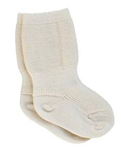 Grödo Foster Natur, Mädchen und Jungen Speckbein Baby Socke aus 100% Bio-Merinowolle (68-74, Natur) von Grödo