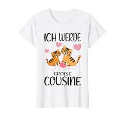 Große Cousine 2024 Tiger - Ich werde große Cousine T-Shirt von Große Cousine Geschenk & Outfit für Cousinen