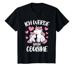 Kinder Bald Cousine Baby Einhörner - Ich werde große Cousine 2024 T-Shirt von Große Cousine Geschenk & Outfit für Cousinen