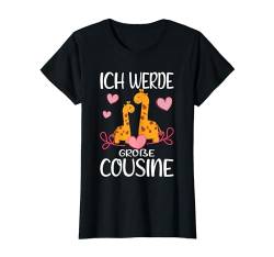 Kinder Bald Cousine Baby Giraffen - Ich werde große Cousine 2024 T-Shirt von Große Cousine Geschenk & Outfit für Cousinen