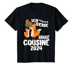 Kinder Ich werde große Cousine 2024 Bald große Cousine Verkünden T-Shirt von Große Cousine Geschenk & Outfit für Cousinen