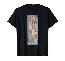 Jeanne d'Arc von Mucha | Jugendstil Berühmte Kunstwerke T-Shirt von Große Gemälde Shirt Designs