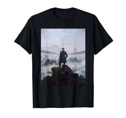 Wanderer über dem Nebelmeer Art T-Shirt von Große Gemälde Shirt Designs