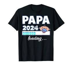 Herren Babyflaschen Baby loading Ich werde Papa 2024 T-Shirt von Großer Bruder 2024 Babyparty Baby Ankündigung