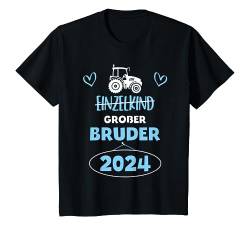 Kinder Schwangerschaft Traktor Großer Bruder 2024 T-Shirt von Großer Bruder 2024 Babyparty Baby Ankündigung