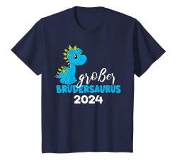 Kinder Großer Bruder 2024 Dino Dinosaurier Brudersaurus Geburt Baby T-Shirt von Großer Bruder 2024 Geschenke Geburt & Babyparty