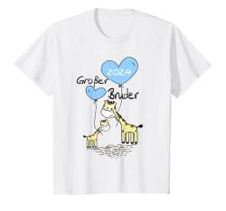 Kinder Großer Bruder 2024 Giraffe Ankündigung Geburt Baby T-Shirt von Großer Bruder 2024 Geschenke Geburt & Babyparty