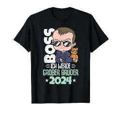 Ich werde großer Bruder 2024 Like a Boss Baby Ankündigung T-Shirt von Großer Bruder 2024 Geschwister Kinder - Babyparty