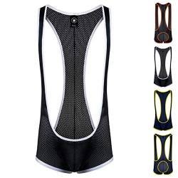 Gruff Pup Mesh Singlet, Schwarz/Weiß - Voller Arsch, X-Large von Gruff Pup