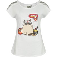 Grumpy Cat T-Shirt - Japanese - S bis 3XL - für Damen - Größe L - weiß  - EMP exklusives Merchandise! von Grumpy Cat