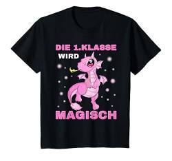 Kinder Einschulung Mädchen Schuldkind 2022 Drachen 1. KLasse T-Shirt von Grundschule Einschulung Designz