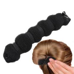 Gruwkue Dutt-Maker-Haarwerkzeug, Dutt-Maker für Haare | Flexibler Brötchenhersteller für Damen - Wiederverwendbarer Haarschmuck für Bankette, Make-up, schwarzer Duttformer für Partys, Zeremonien von Gruwkue
