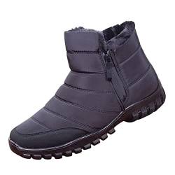 Gsheocm Herren Schneestiefel Herbst und Winter Indoor und Outdoor Mode bequem High Top warm rutschfest Boots Schuhe Herren von Gsheocm