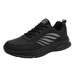 Gsheocm Herren Sneaker Weiß Herrenschuhe Lässige Laace Up Einfarbig Lässige Mode Einfache Schuhe Laufschuhe Halbschuh von Gsheocm