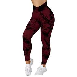 Gsheocm Leggings Sexy Damen Bauchweg Formende Fitnesshose Stilvolle Freizeitliche Sporthose Jogging-Yogahose Mit Versteckten Taschen Reithose Für Yoga, Fitness, Freiheit von Gsheocm