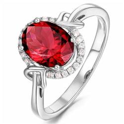 Gu Feng Creative Ruby Rings Rose Gold Plated Crystal Rings Banquet Engagement von Gu Feng