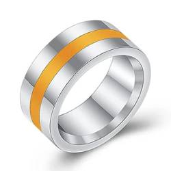 Gu Feng Einfache Emaille-Ringe Titanstahl-Ehering für Männer von Gu Feng