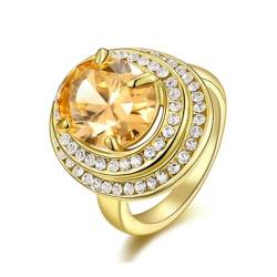 Gu Feng Klassischer CZ Kristall Ehering Strass Ring Schmuck für Frauen von Gu Feng
