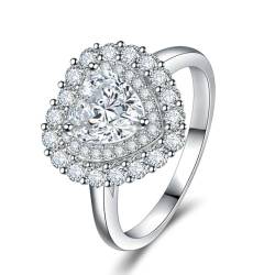 Gu Feng Luxuriöser Vollzirkonring Herzförmiger Ring Verlobungsring von Gu Feng