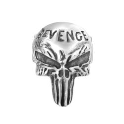 Gu Feng Persönlichkeit Vintage Rock Totenschädel Herren Titan ring von Gu Feng