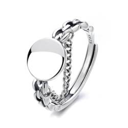 Gu Feng Ring S925 Sterlingsilber Nischendesign offener Ring für Männer und Frauen von Gu Feng